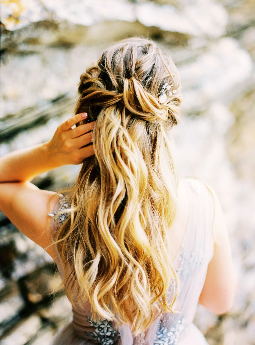 Bridal hair styling at Backstage Hair Salon in Oakville