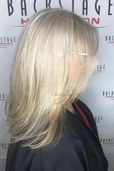After deep repair treatment — soft, shiny, healthy hair, Backstage Hair Salon Oakville